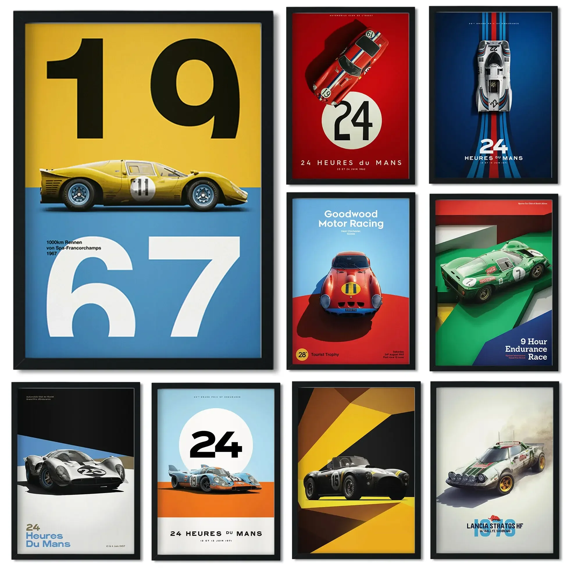 Retro Cars Poster Aesthetics 2 - Home Improvement Quotes ulasan dan harga