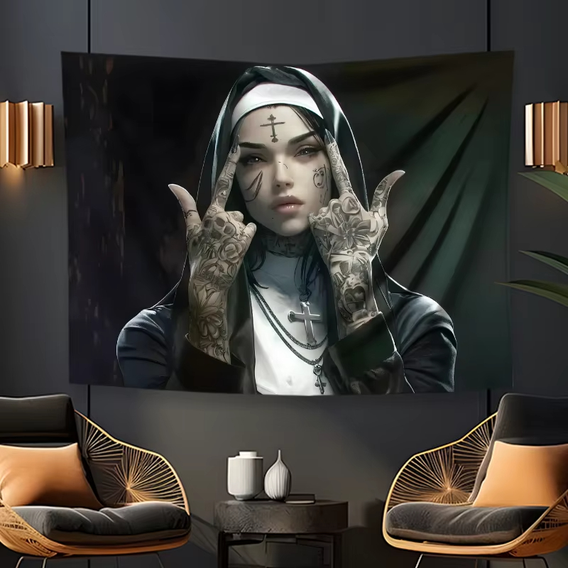 VIKAMA dark tattoo nuns tapest - Home Improvement Quotes ulasan dan harga