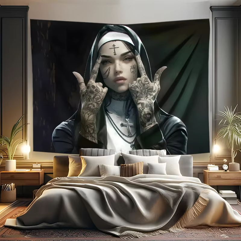 VIKAMA dark tattoo nuns tapest - Home Improvement Quotes ulasan dan harga