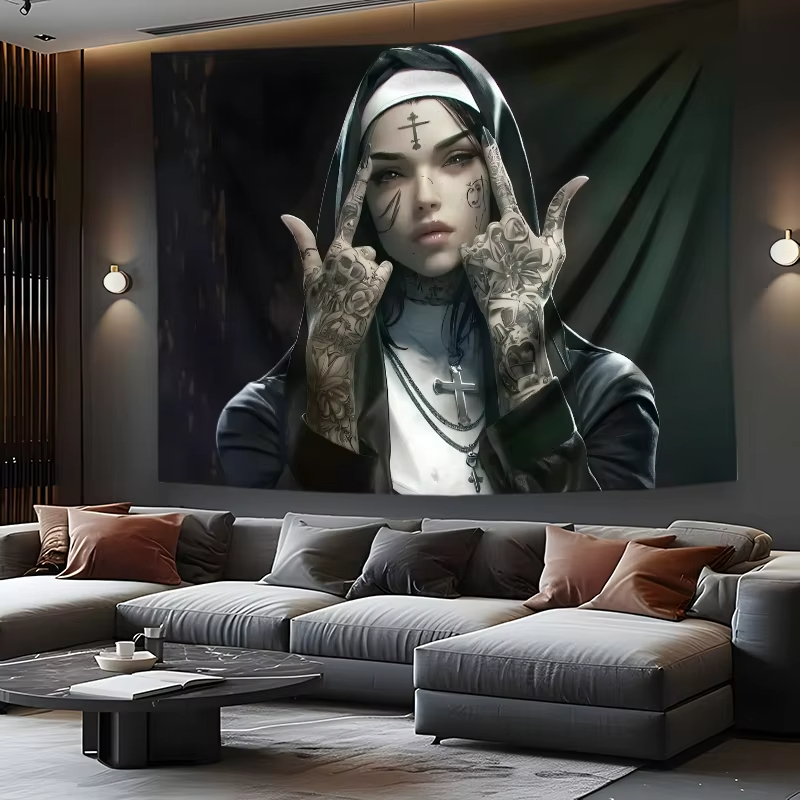 VIKAMA dark tattoo nuns tapest - Home Improvement Quotes ulasan dan harga