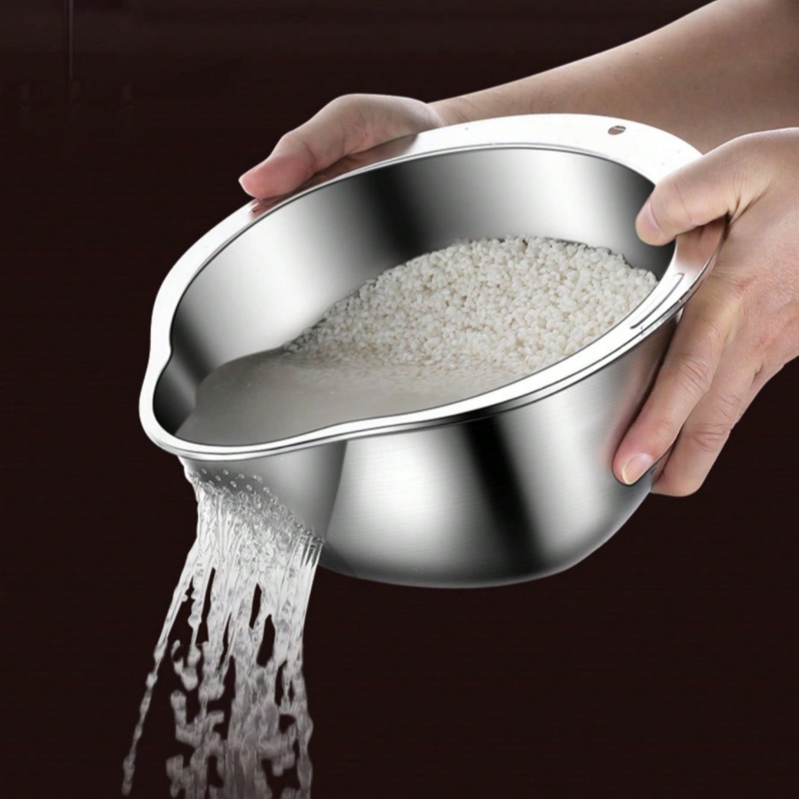 Stainless Steel Rice Washing B - Sink Drain Strainer ulasan dan harga
